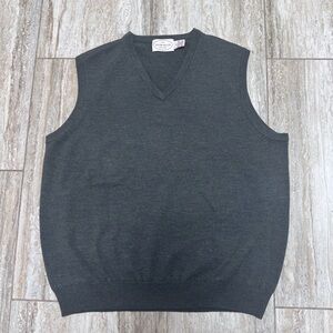 Jacob Miller Shirtmaker Men's 100% Xtrafine Merino Wool Sweater Vest XL